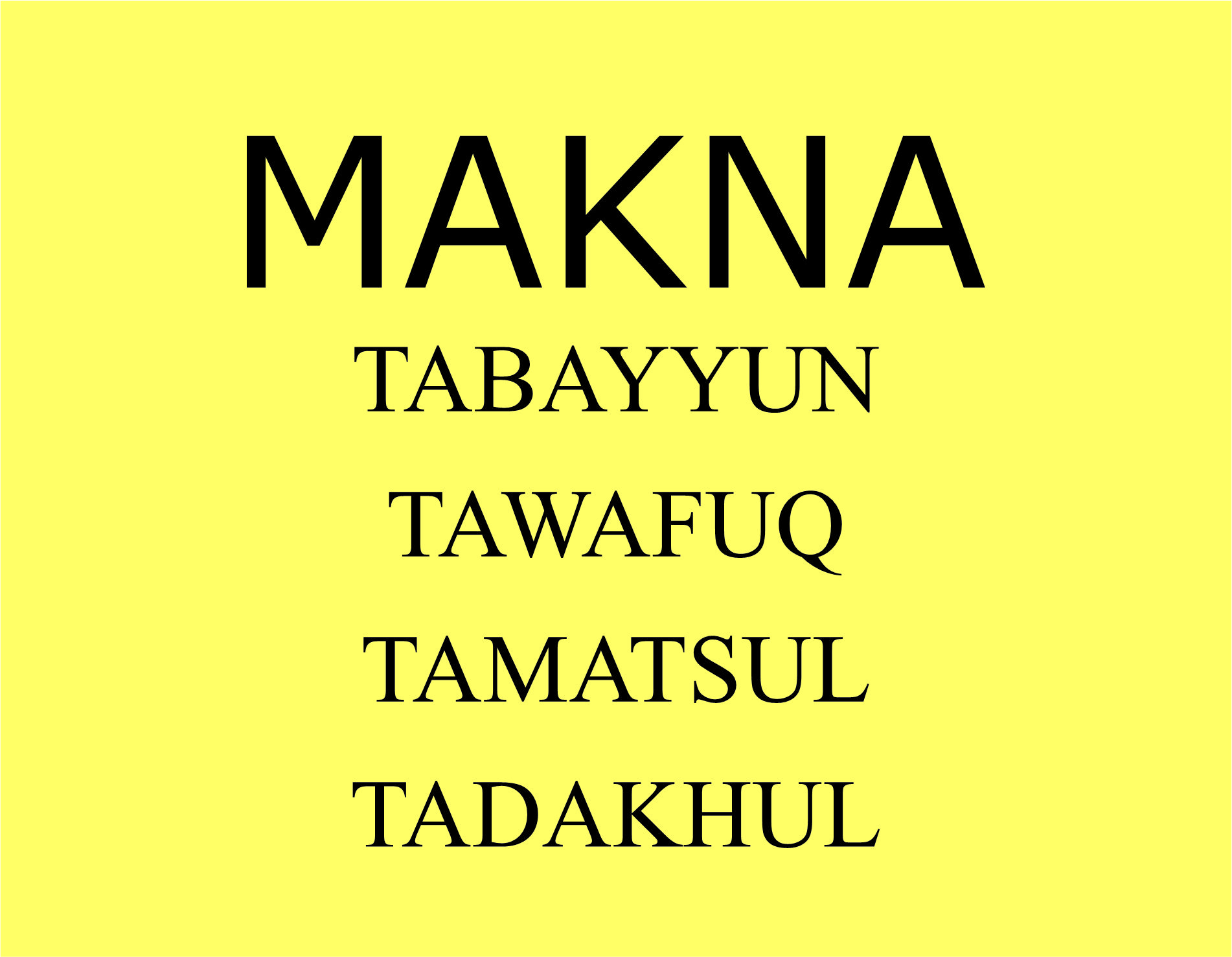 Makna Tabayyun,Tawafuq,Tamatsul dan Tadakhul