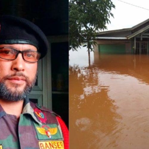 Rumah Terendam Banjir, Sayyid Husein Tetap Bertugas Bantu Warga